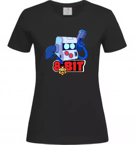 Женская футболка Brawl Stars 8 bit Черный фото