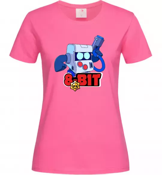 Женская футболка Brawl Stars 8 bit Ярко-розовый фото