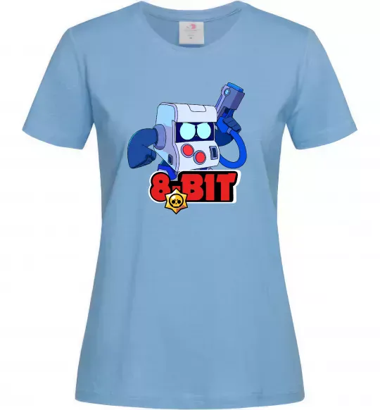 Женская футболка Brawl Stars 8 bit Голубой фото