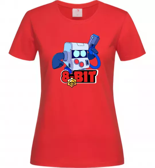 Женская футболка Brawl Stars 8 bit Красный фото
