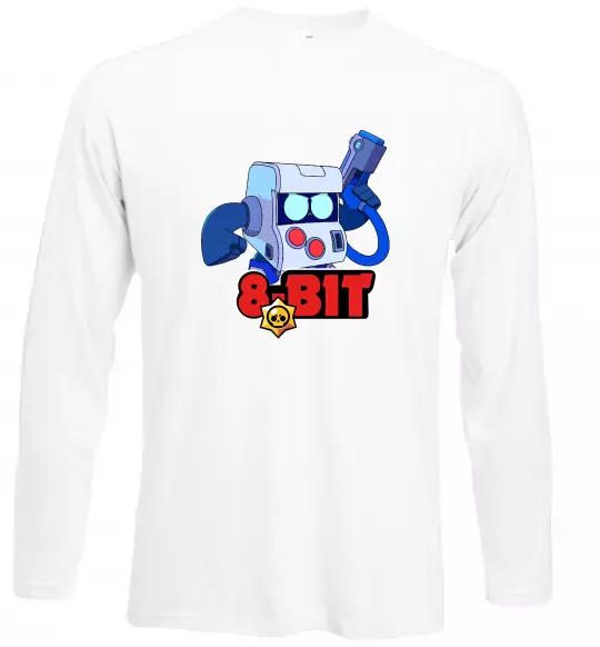 Лонгслив Brawl Stars 8 bit Белый фото