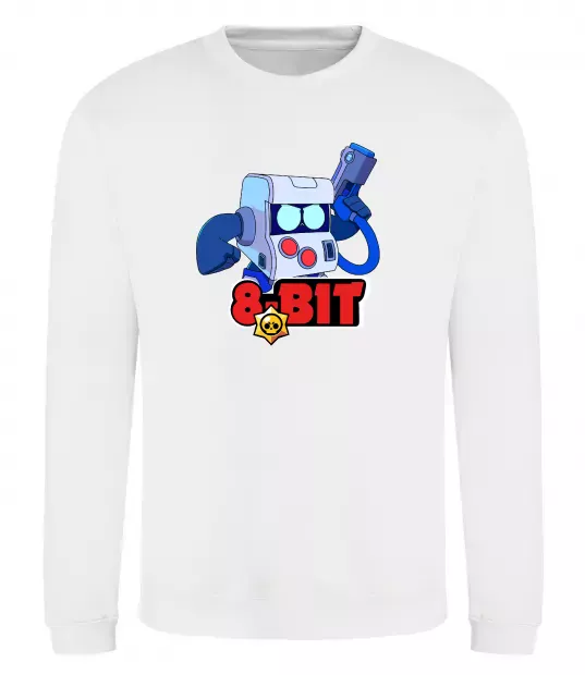 Свитшот Brawl Stars 8 bit Белый фото