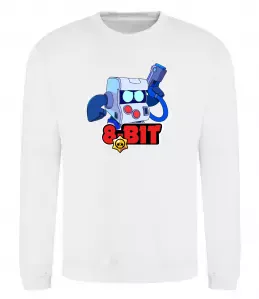 Свитшот Brawl Stars 8 bit Белый фото
