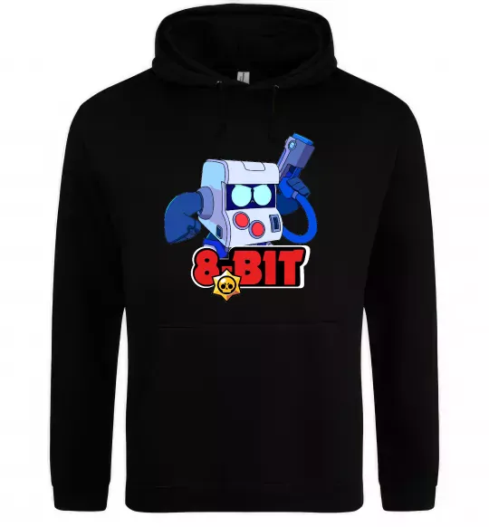 Жіноча толстовка (худі) Brawl Stars 8 bit Чорний фото