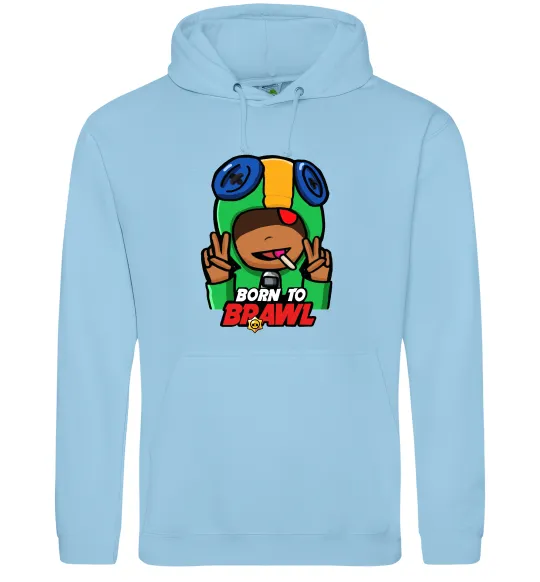Мужская толстовка (худи) Born to Brawl Leon Голубой фото