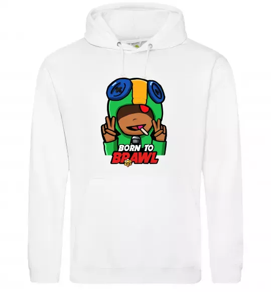Женская толстовка (худи) Born to Brawl Leon Белый фото