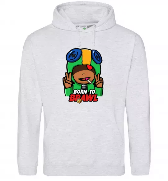 Женская толстовка (худи) Born to Brawl Leon Серый меланж фото