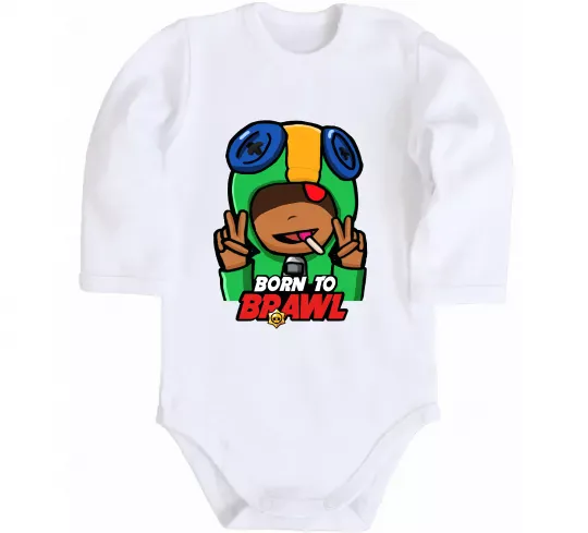 Дитячий бодік Born to Brawl Leon Білий фото