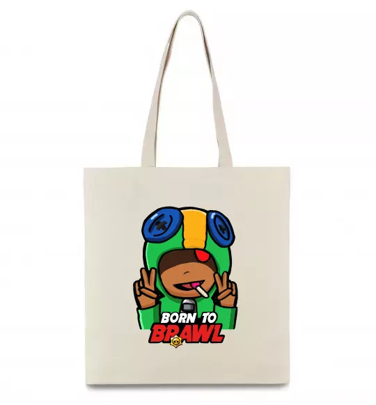 Еко-сумка Born to Brawl Leon Бежевий фото