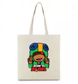 Эко-сумка Born to Brawl Leon Бежевый фото