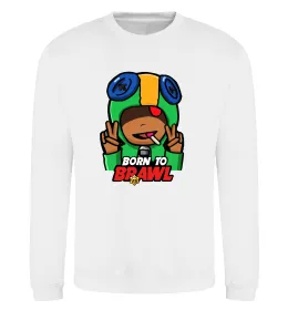 Свитшот Born to Brawl Leon Белый фото