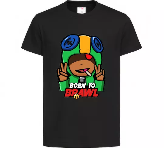 Дитяча футболка Born to Brawl Leon Чорний фото