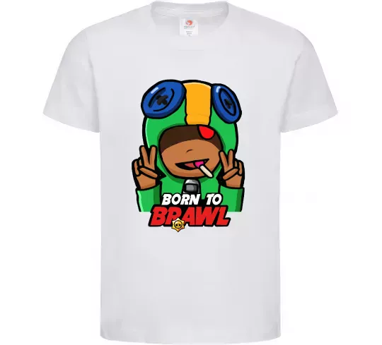 Дитяча футболка Born to Brawl Leon Білий фото