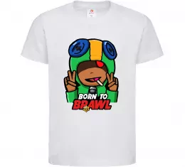 Детская футболка Born to Brawl Leon Белый фото