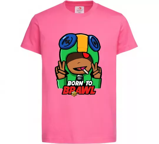 Дитяча футболка Born to Brawl Leon Яскраво-рожевий фото