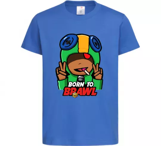 Дитяча футболка Born to Brawl Leon Яскраво-синій фото
