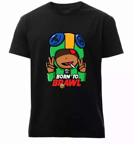 Чоловіча преміум футболка Born to Brawl Leon Чорний фото