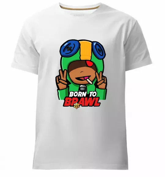 Чоловіча преміум футболка Born to Brawl Leon Білий фото