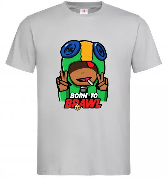 Мужская футболка Born to Brawl Leon Серый фото