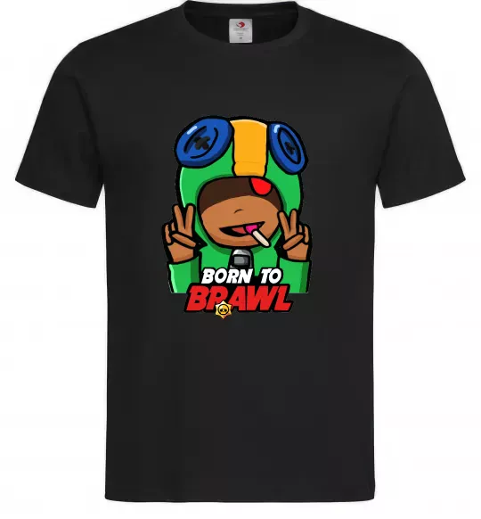 Мужская футболка Born to Brawl Leon Черный фото