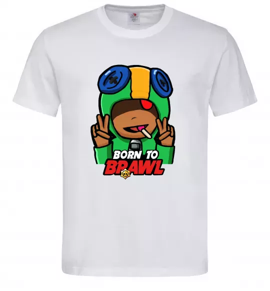 Мужская футболка Born to Brawl Leon Белый фото