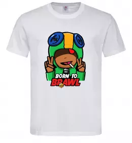 Мужская футболка Born to Brawl Leon Белый фото