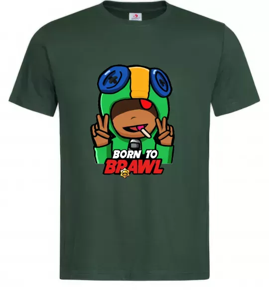 Мужская футболка Born to Brawl Leon Темно-зеленый фото