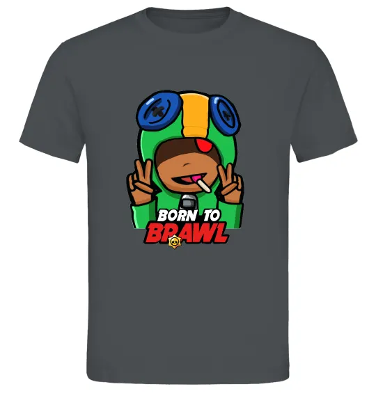 Мужская футболка Born to Brawl Leon Графит фото