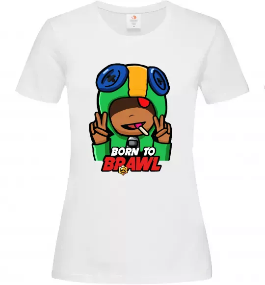 Женская футболка Born to Brawl Leon Белый фото