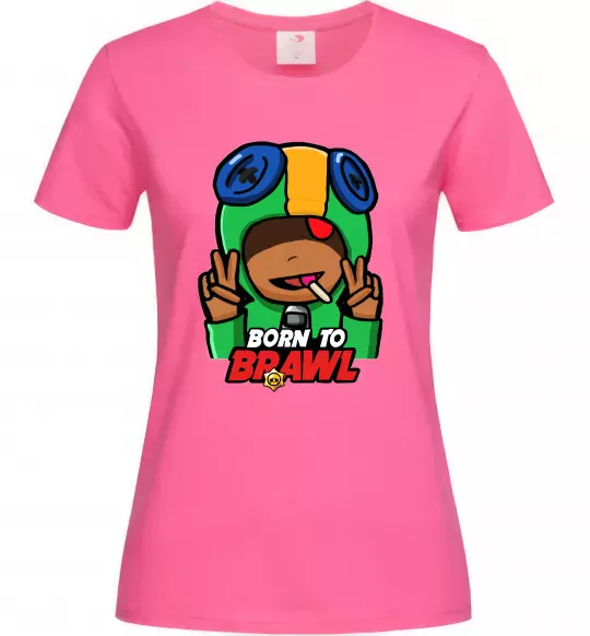 Женская футболка Born to Brawl Leon Ярко-розовый фото
