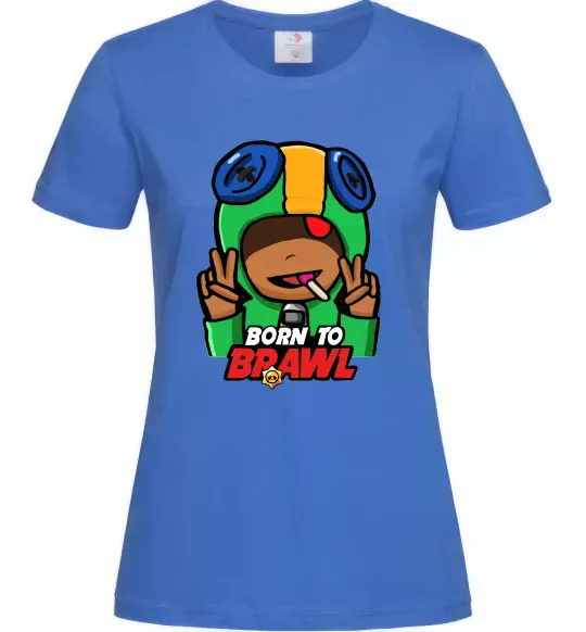 Женская футболка Born to Brawl Leon Ярко-синий фото