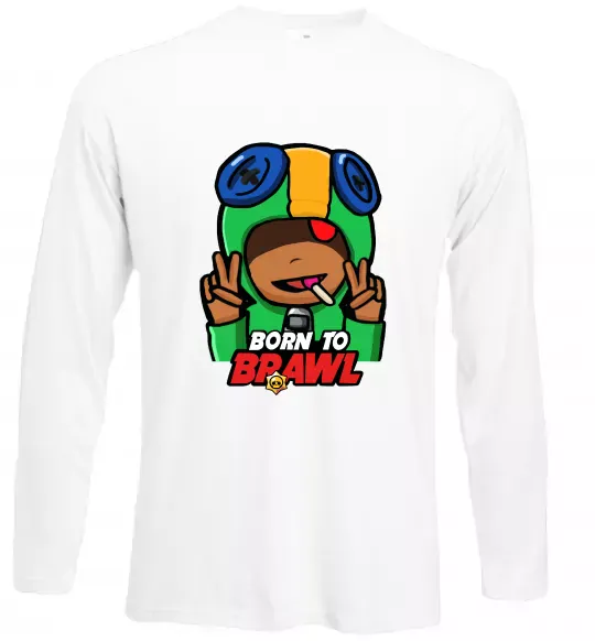 Лонгслив Born to Brawl Leon Белый фото