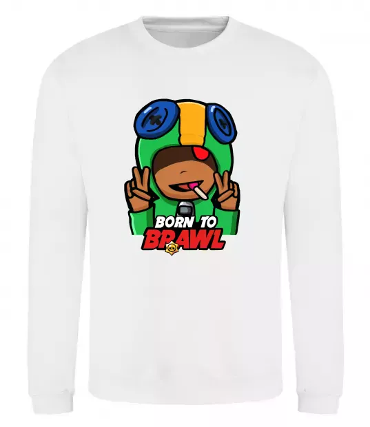 Свитшот Born to Brawl Leon Белый фото