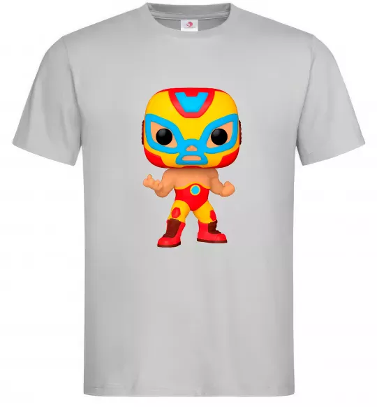Чоловіча футболка Funko POP luchadores Сірий фото