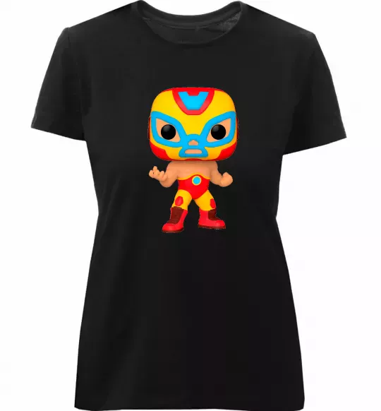 Жіноча преміум футболка Funko POP luchadores Чорний фото
