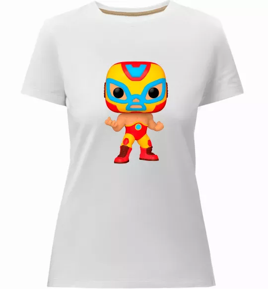 Жіноча преміум футболка Funko POP luchadores Білий фото