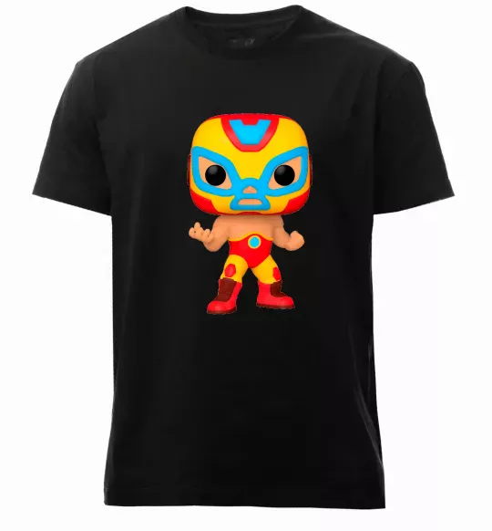 Чоловіча преміум футболка Funko POP luchadores Чорний фото