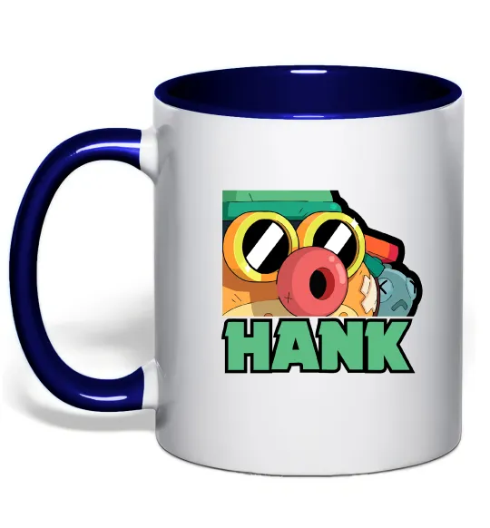 Чашка з кольоровою ручкою Brawl Stars Хенк Глибокий темно-синій фото