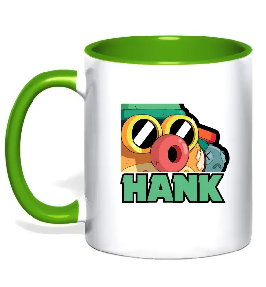 Чашка з кольоровою ручкою Brawl Stars Хенк Лаймовий фото