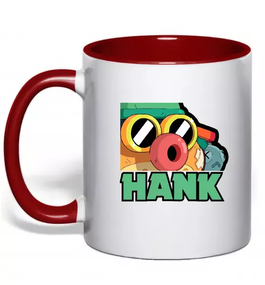 Чашка з кольоровою ручкою Brawl Stars Хенк Червоний фото