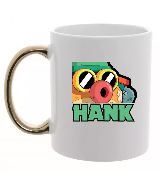 Чашка з кольоровою ручкою Brawl Stars Хенк Золото фото