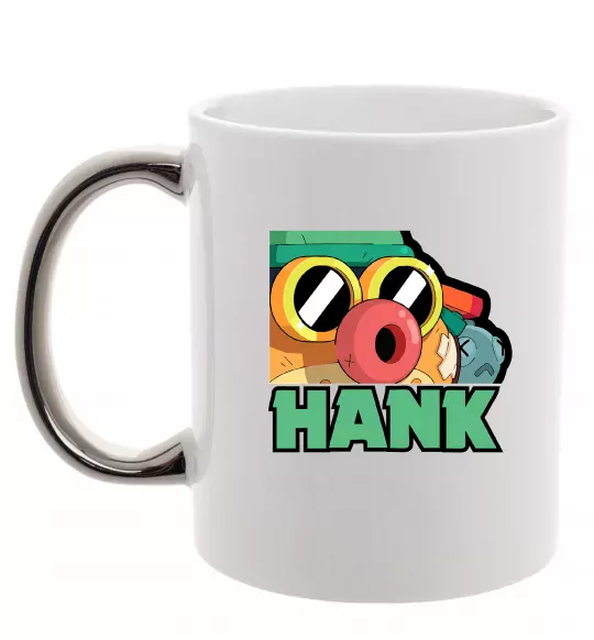 Чашка з кольоровою ручкою Brawl Stars Хенк Срібло фото