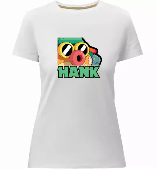 Жіноча преміум футболка Brawl Stars Хенк Білий фото