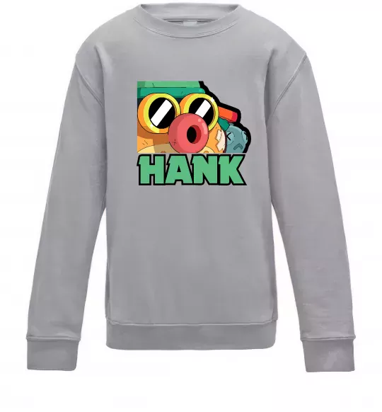 Детский Свитшот Brawl Stars Хенк Серый меланж фото