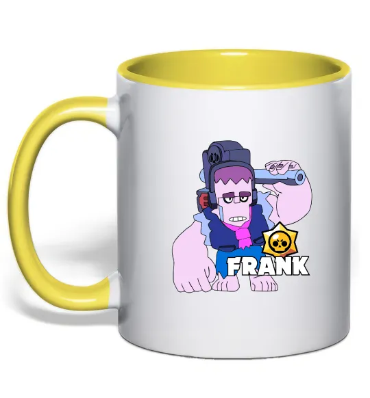 Чашка з кольоровою ручкою Brawl Stars Френк Лимонний фото