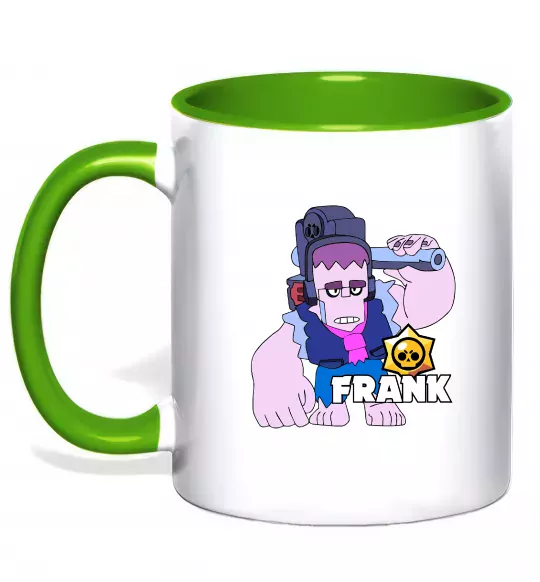 Чашка с цветной ручкой Brawl Stars Френк Зеленый фото