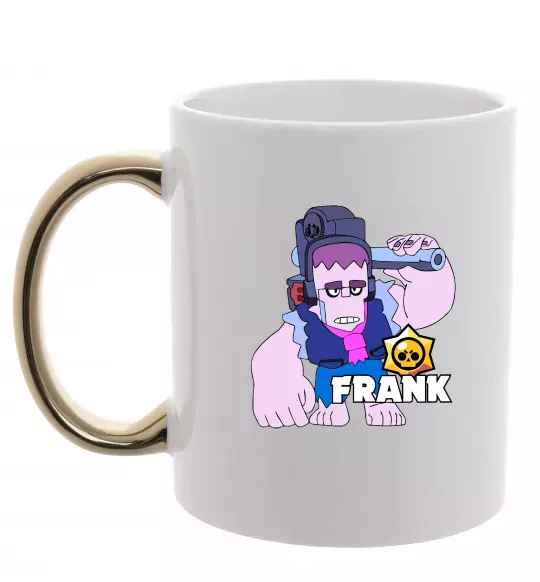 Чашка с цветной ручкой Brawl Stars Френк Золото фото