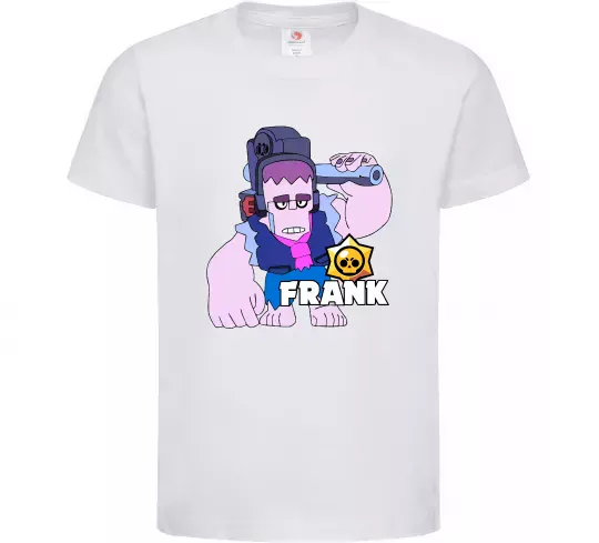 Детская футболка Brawl Stars Френк Белый фото