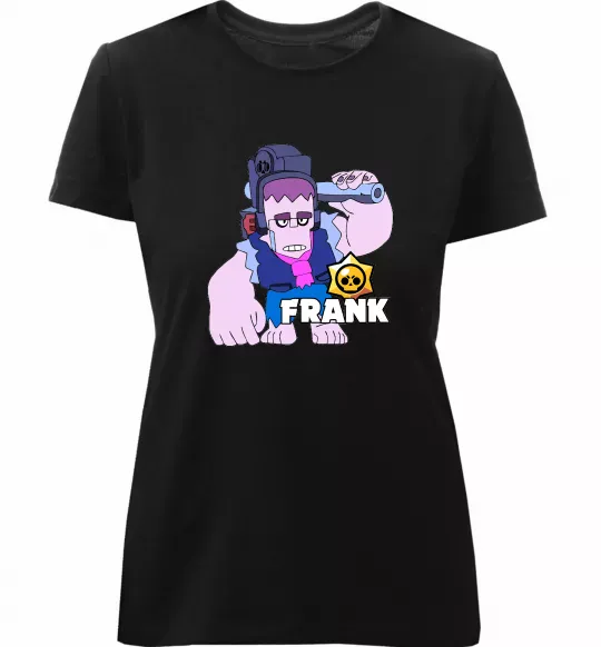 Женская премиум футболка Brawl Stars Френк Черный фото