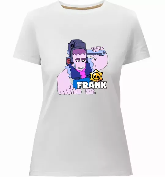 Женская премиум футболка Brawl Stars Френк Белый фото